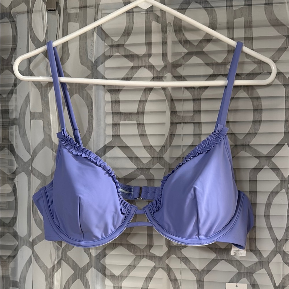 Lavender Ruffled swim suit top